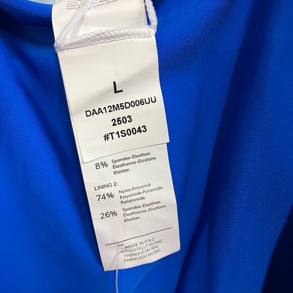 Cupshe Women's Large Chick Blue 2 Piece Tankini Swimdress Flattering Ruching - Picture 6 of 16